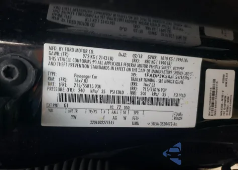 2018 Ford Focus Se из США, поврежденный, VIN 1FADP3K24JL283585